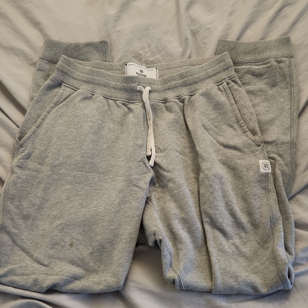Reigning Champ Gray Sweatpants Relaxed Fit Elastic Cuffs